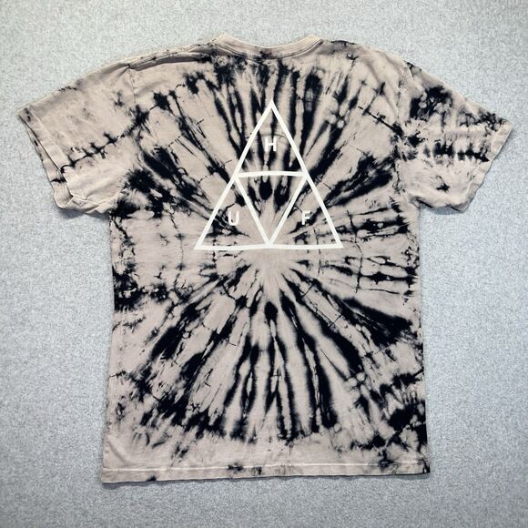 HUF Tie Dye T-Shirt Men’s Large Gray Black Streetwear Skate Graphic - Picture 5 of 10